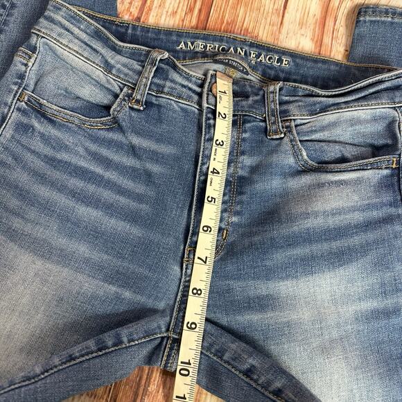American Eagle HI RISE JEGGING Womens Size 6 Long Blue Jeans Denim Pants 27x29.5 - Picture 6 of 11
